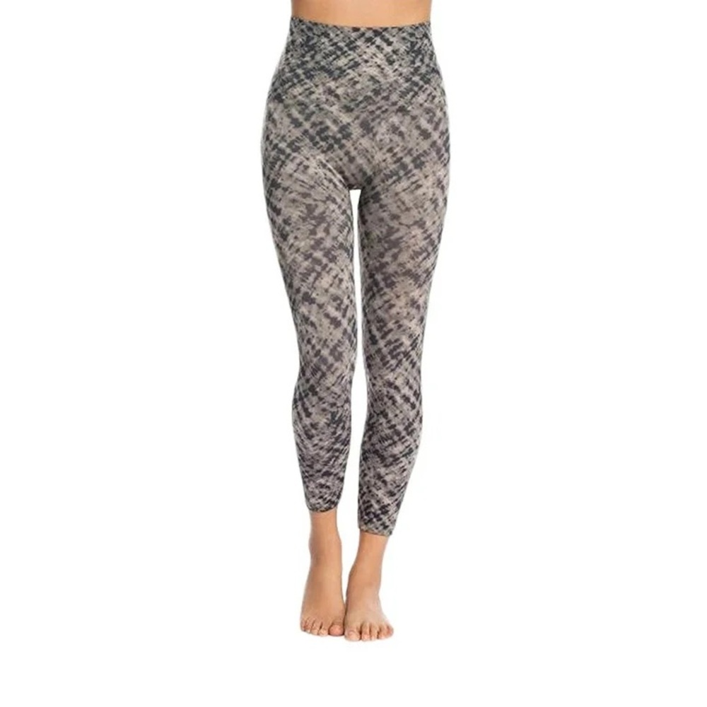 Spanx Look At‎ Me Now Seamless High Rise Crop Leggings Tan Grey Watercolor XL